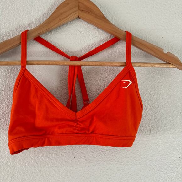 Gymshark Minimal Sports Bra Womens small orange training gym active - Picture 3 of 3